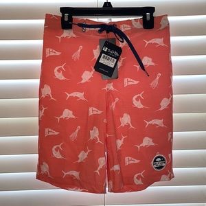 NWT Salt Life Youth Med Coral Board Shorts, Swim Trunks